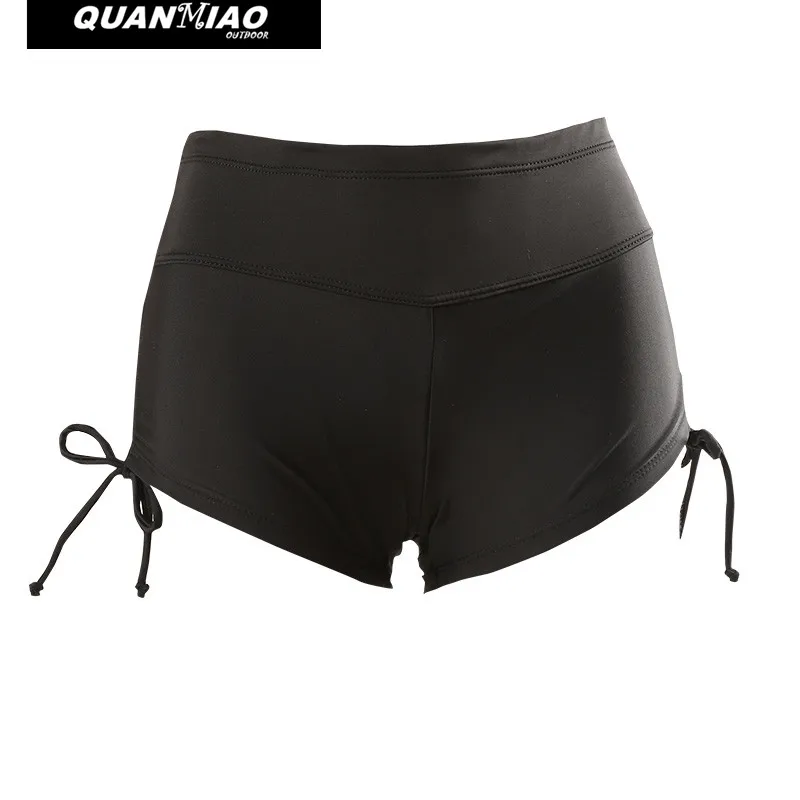 QuanMiao Summer Women's Beach Surfing Shorts Moisture Wicking Quick Dry Swim Shorty Shorts Yoga Short women sports shorts women swim bottoms