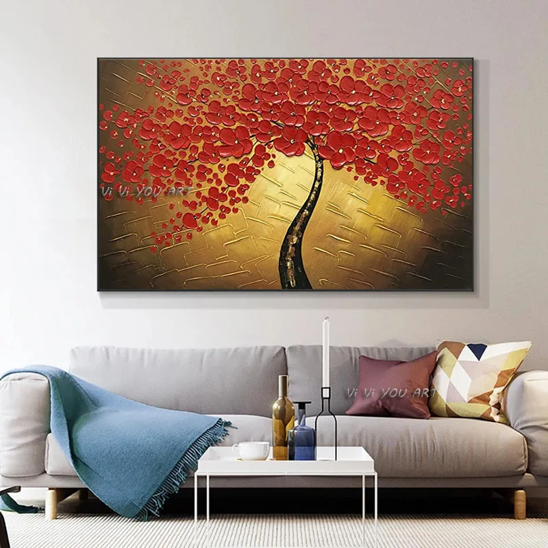 3D Knife Flower Paintings Abstract Oil Painting Wall Art Home Decor Picture  Modern Hand Painted Oil Painting On Canvas Unframe - AliExpress