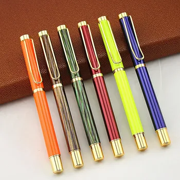 

high quality Luxury Roller ball pens Design classic metal Clip Black 0.5 refill stationery office supplies writing Ballpoint pen