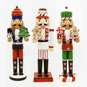 

Crafts Nutcracker Puppet Decorative Wood New Home Candy Chef Navidad Decorations for Home 2019 Year Christmas People Europe