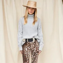 Женский свитер, однотонный кардиган для женщин, водолазка, женская вязаная куртка в стиле пэчворк, Maglione chompas de mujer invierno L827