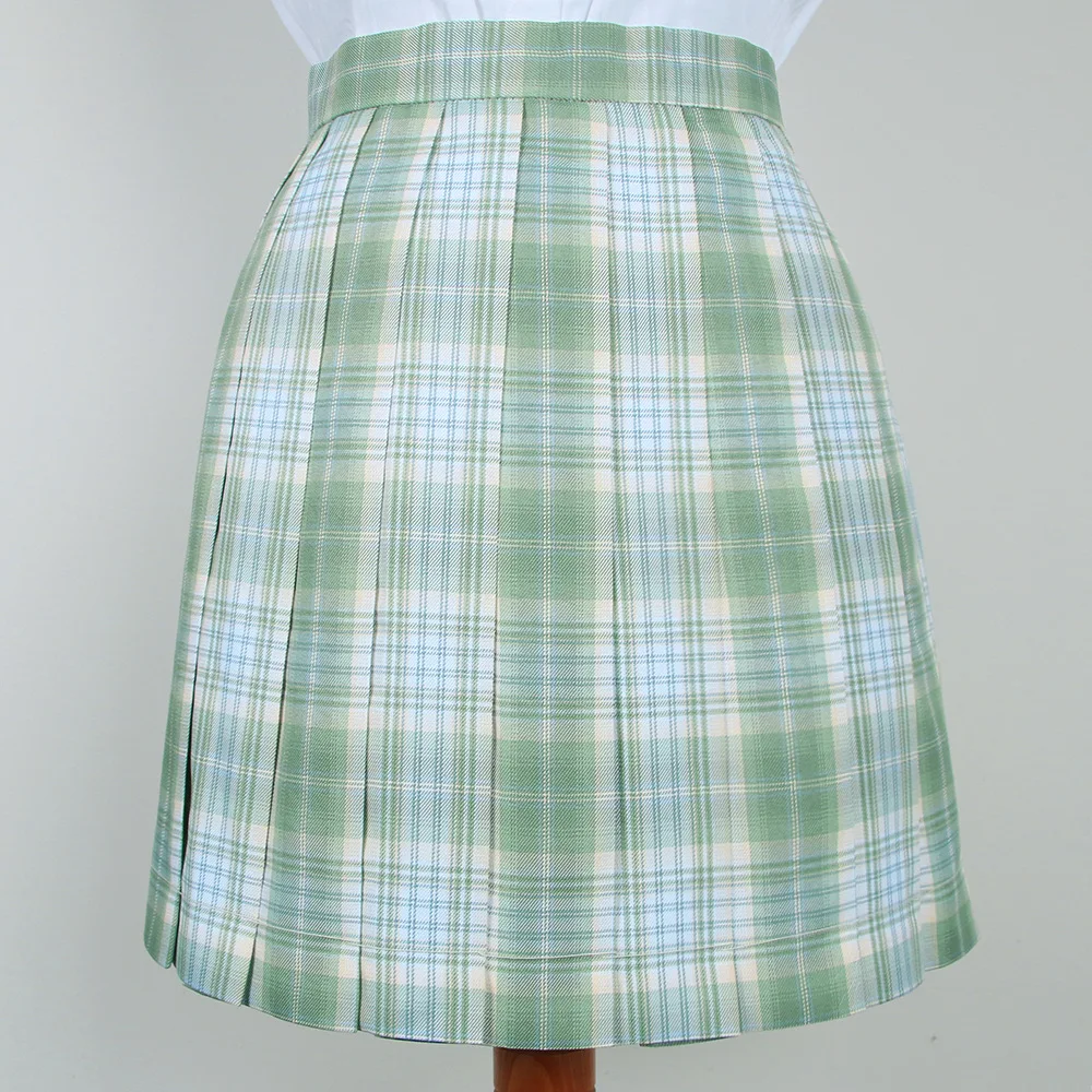 “cedar” Sweet Women’s Light Green Plaid Skirt Jk Japanese Girl School