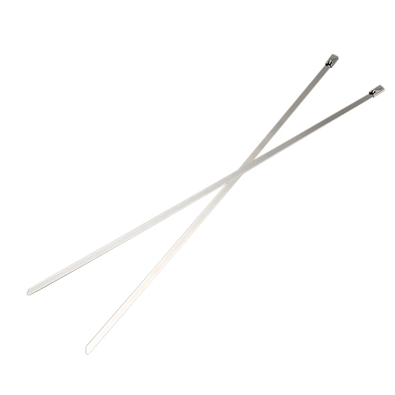 100 шт из нержавеющей стали с замком кабельные стяжки серебро(4,6x300 ...