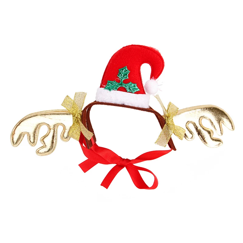 Для домашних собак и котов головные уборы для рождества и Хэллоуина кошка головные уборы головной убор Santa Шапки собаки кота костюмы для косплея магический реквизит - Цвет: Christmas Hat