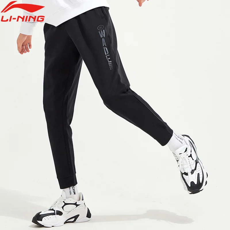 Мужские спортивные штаны Li Ning повседневные из 82% хлопка и полиэстера с подкладкой