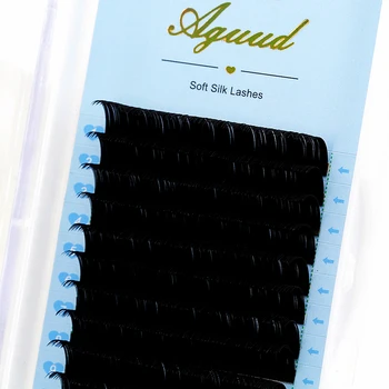 

AGUUD 12 Rows Korea Silk False Mink Eyelashes Extensions Natural Soft Individual Eyelash Russian Volume Eye Lash Cilios