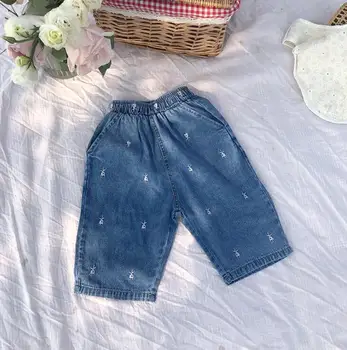 

2020 New Girls Boys Denim Long Pants Summer Fashion Kids Jean Pants 1-7t QA527