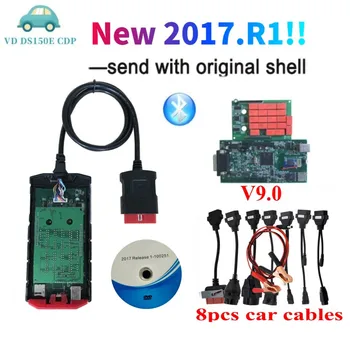 

Original shell with Bluetooth v9.0 pcb software 2017.R1/2016R0 keygen scan for delphis obd2 car truck diagnostic tool with usb