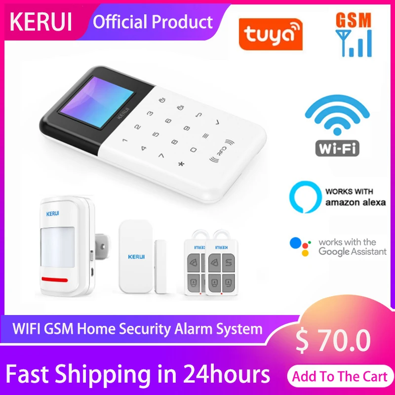 

KERUI Tuya Samrt Infrared Sensor,Smart Home Alarm System Voice Control Door Window Sensor Smart Life App,For Alexa Google Home