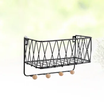 

Delicate Wall Mounted Mail Storage Rack Practical Key Holder for Storage Use Size S (Black)