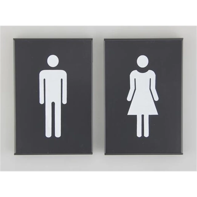 Aluminum Alloy Door Sign Toilet Wc Man Women Signage Board Door