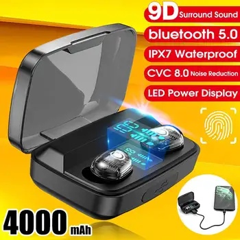 

TWS Wireless bluetooth 5.0 Earphones With Mic Noise Cancelling LED Display Charging Box Waterproof HIFI Stereo Touch Control