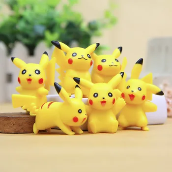 

6/10pcs Pokemone Cute Mini Cartoon Pikachu Figures Model Toys 3-3.5cm Pvc Action Figures Toys for Children Collection Gifts Toys