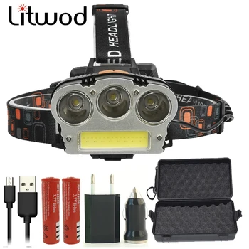 

Z202511 8000 Lumen CREE 3x XM-L T6 LED Head Lamp Flashlight torch Lanterna 7 Switch Model Led headlamp Headlight