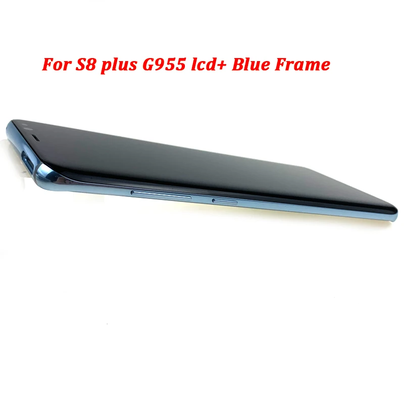 S8 Plus Blue Frame Для SAMSUNG Galaxy S8 G950 G950F ЖК-дисплей сенсорный экран дигитайзер Замена для SAMSUNG S8 Plus G955 G955F ЖК-дисплей с рамкой - Цвет: S8 Plus Blue Frame