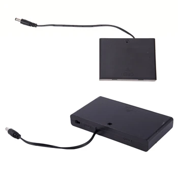 

2 Pcs Batteries Box with Cover: 1 Pcs Plug Batteries Case Box for 8 x 1.5V AA Battery & 1 Pcs ON/OFF Switch Batteries Holder Box