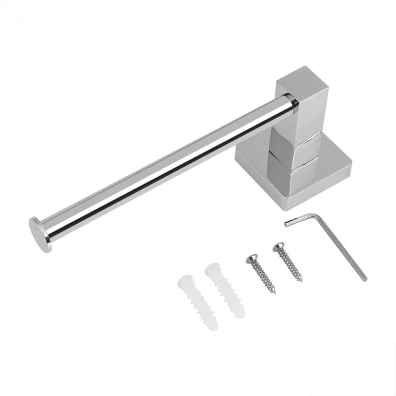 

Paper Holder + Towel Ring Stainless Steel Bathroom Kit Wall Mount Decoration