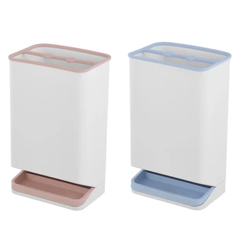 

2 Pcs Stand for Umbrella Stand Holder Storage Rack Plastic Detachable Water-Proof Nordic Wind Six-Hole Long Handle, Blue & Pink