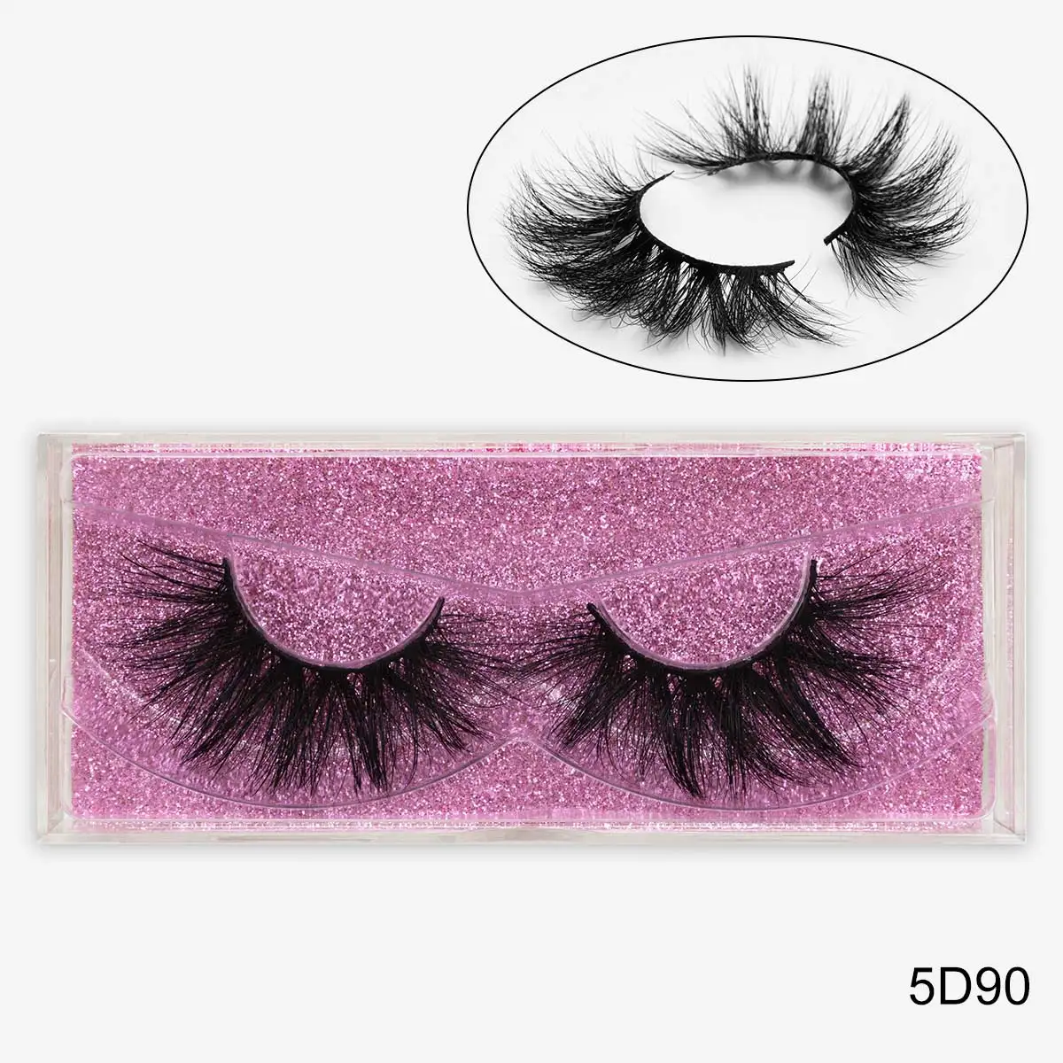 SEXYSHEEP Mink Lashes 3D Mink Eyelashes Cruelty free Lashes Handmade Reusable Natural Eyelashes False Lashes Makeup - Цвет: 5D90