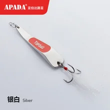  APADA Spoon 005 Backlight 10g/15g  Treble Hook 59mm/66mm Feather Multicolor Metal Spoon Zinc alloy Fishing Lures 