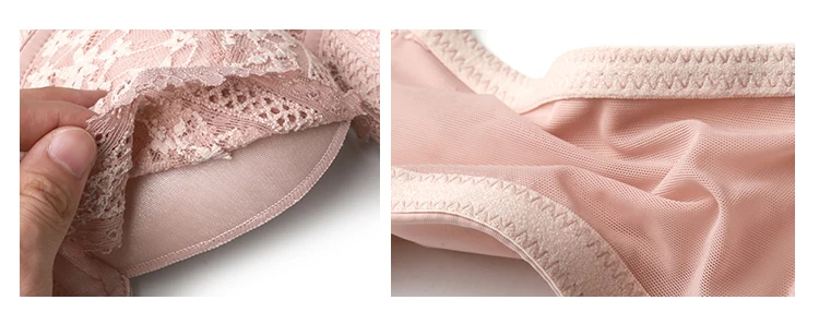 CINOON New Top Sexy Bra set Women's push up Lace Underwear Set Embroidery Jacquard Underwear Panties Deep V Gather Lingerie Set (25)