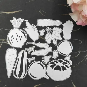 

Vegetables Metal Carbon Steel Cutting Dies Stencil Scrapbooking DIY Album Stamp Paper Emboss 11.5x10.6cm