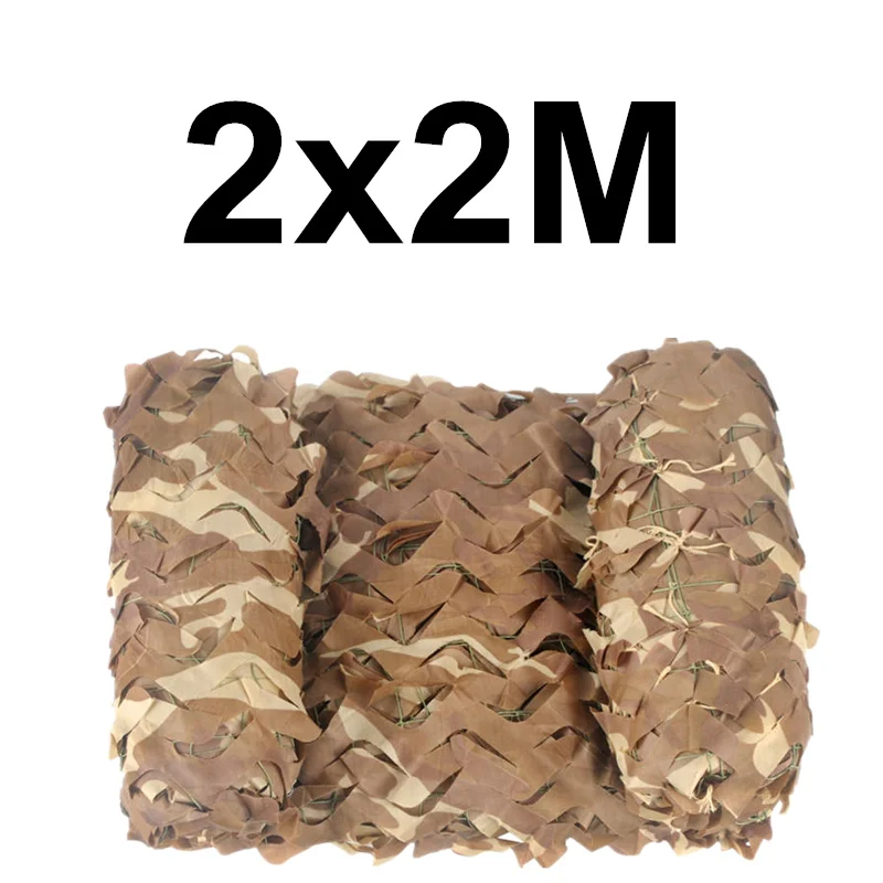 2x2M WELEAD 2 м пустынный песок усиленная камуфляжная сетка Военная для сада тент укрытие от солнца тент для террасы тент балкон патио двора 2x7 2x8 - Цвет: 2x2M