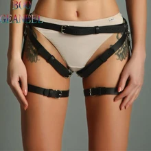 BOOGEANEEL новые женские сексуальные подвязки ремень в готическом стиле женское белье голографические сексуальные подвязки для ног ремни для связывания