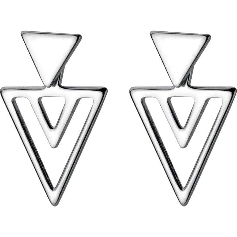 MloveAcc 925 серьги треугольные серебряные серьги ювелирные изделия для женщин дизайн