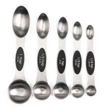 5 Count Magnetic Measuring Spoon Set, Stainless Steel Measuring spoon Used in the kitchen, baking Cooking essential TSP