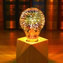 Ретро лампа Эдисона 3D фейерверк лампа E27 220V 7W фейерверк эффект винтажные лампы накаливания