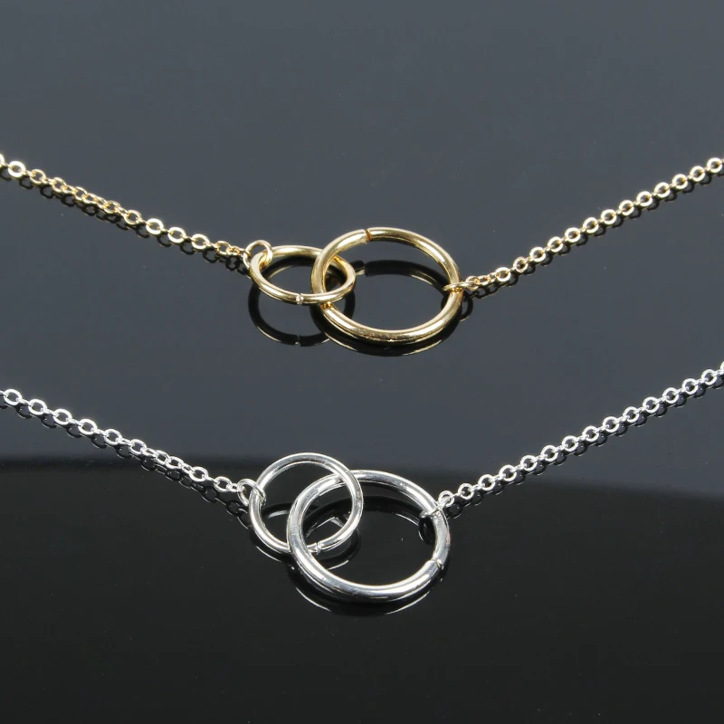 Модные ювелирные изделия женское ожерелье с двойной петлей и подвеска колье