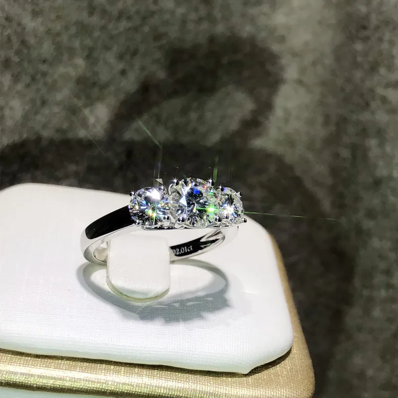 

HOYON 2 карат 8 мм Moissanite Алмазный Стиль 3-в-1 Открытое кольцо pt950 цвет восемь сердец и восемь стрел живой рот женское кольцо