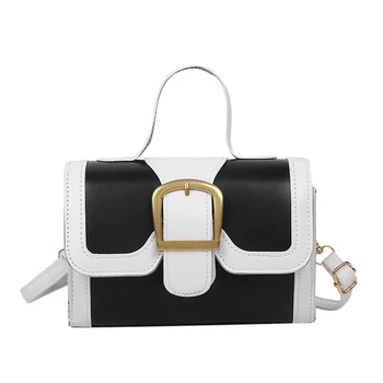 

Mini Square Buckle Leather Bag Ladies Luxury Handbag Shoulder Bag Wallet Handbag Mini Crossbody Bag W+B