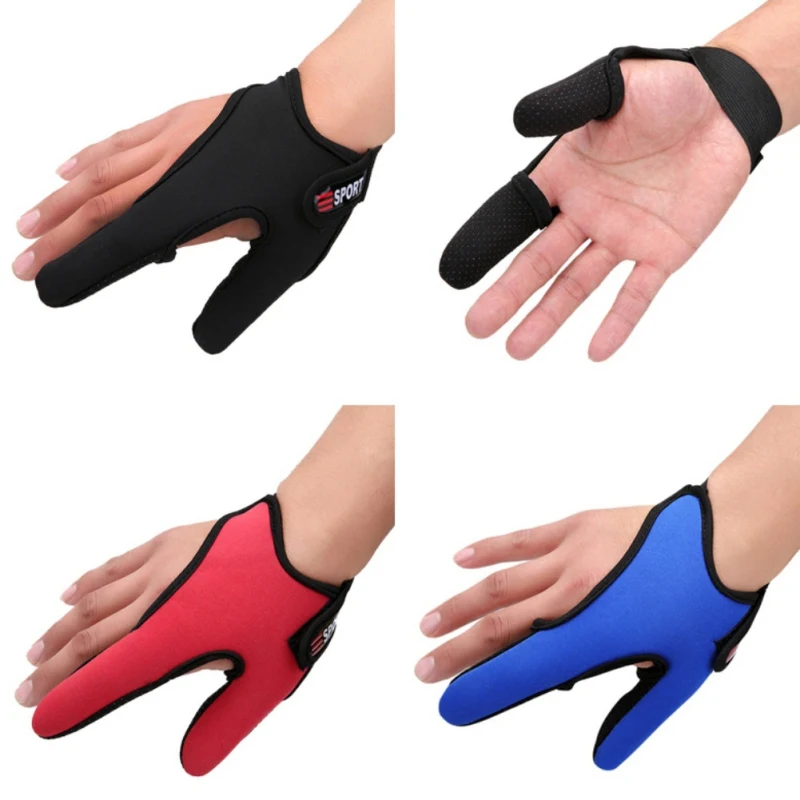 Fishing Gloves Fingerless Gloves 2 Fingers Outdoor Breathable Fishing Gloves Wearable Anti-Slip Thumb And Index Finger Finger