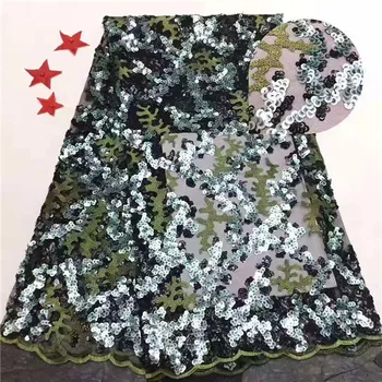 

Embroidered African French Lace 2019 High Quality Nigerian Lace Fabric Tulle French Lace Material Fabric With sequins