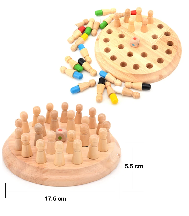 Монтессори, детская деревянная игра с памятью, цветная Когнитивная Шахматная палочка, шахматная игра, забавная блочная доска, обучающая игрушка для детей
