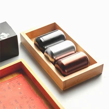 1Pcs Metal Capsule Travel Portable Tea Seal with Cover Coffee Bean Candy Cookie Collection Storage Tank Kitchen Storage