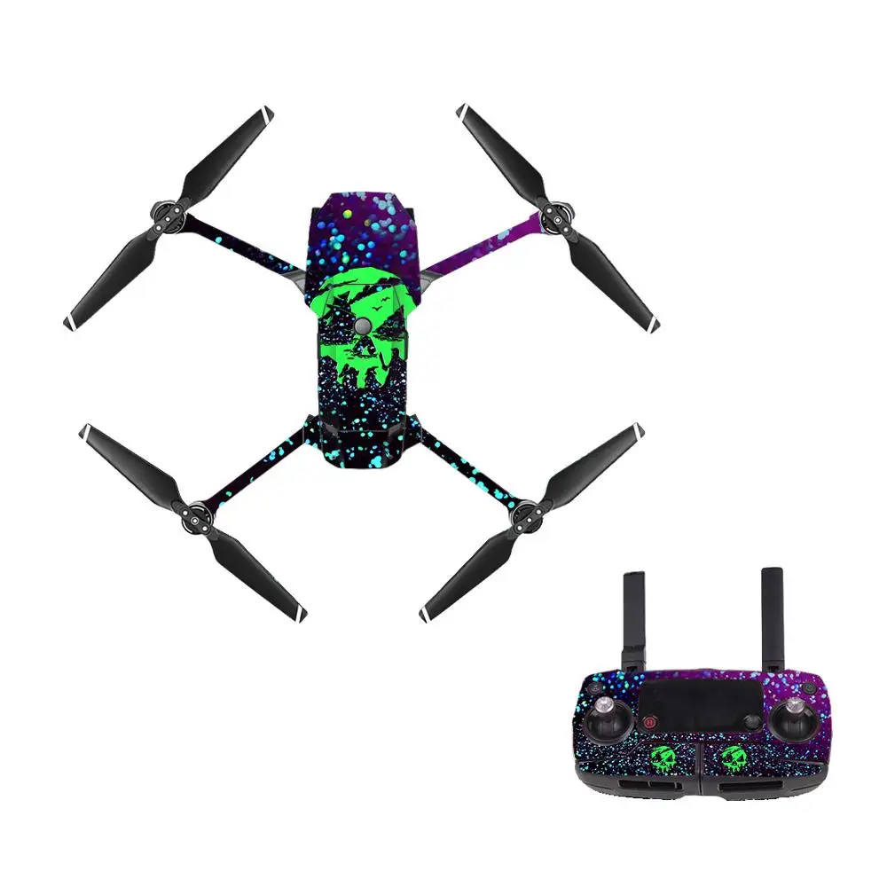 Dreadful Style 5 Decal Skin Sticker For DJI Mavic Pro Drone + Remote Controller + 3 Batteries Protection Film Cover