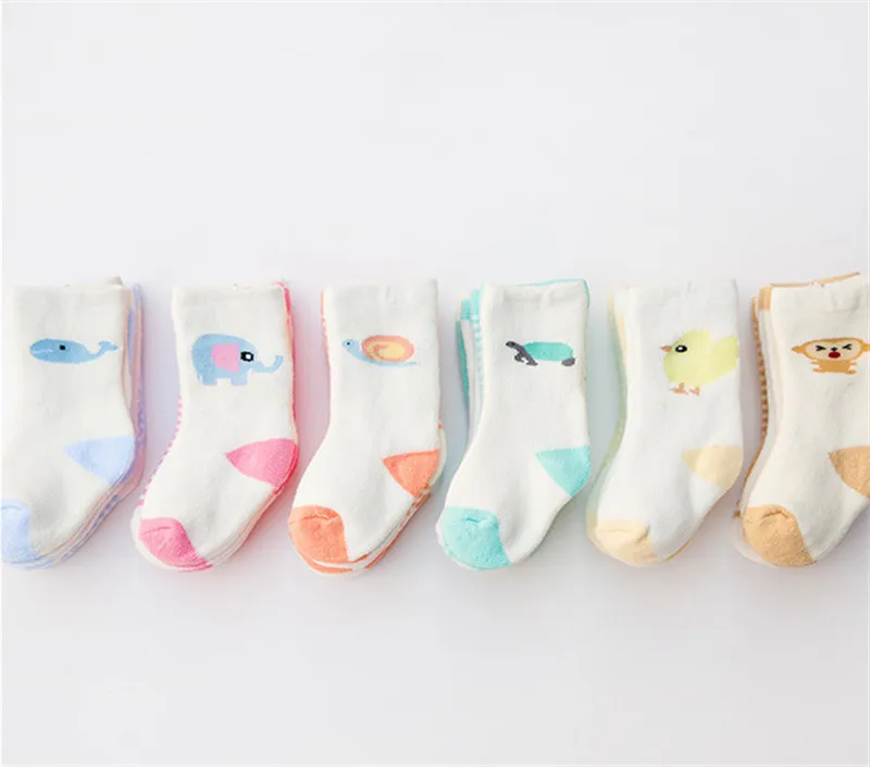 4Pairs/lot Newborn Baby Socks Cartoon Warm Baby Socks for Girls Infant Cotton Baby Boys Socks Spring Autumn Winter