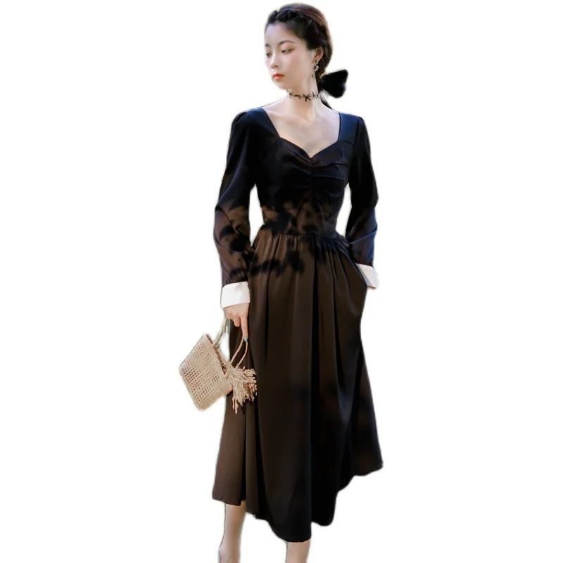 women new fashion designer autumn winter elegant vestidos slim bodycon party casual runway lace office work blue long dresses