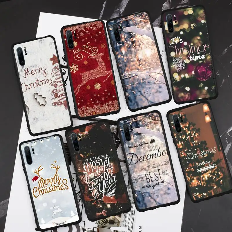 

Merry Christmas New Year letter Phone Case For Huawei Honor view 7a5.45inch 7c5.7inch 8x 8a 8c 9 9x 10 20 10i 20i lite pro
