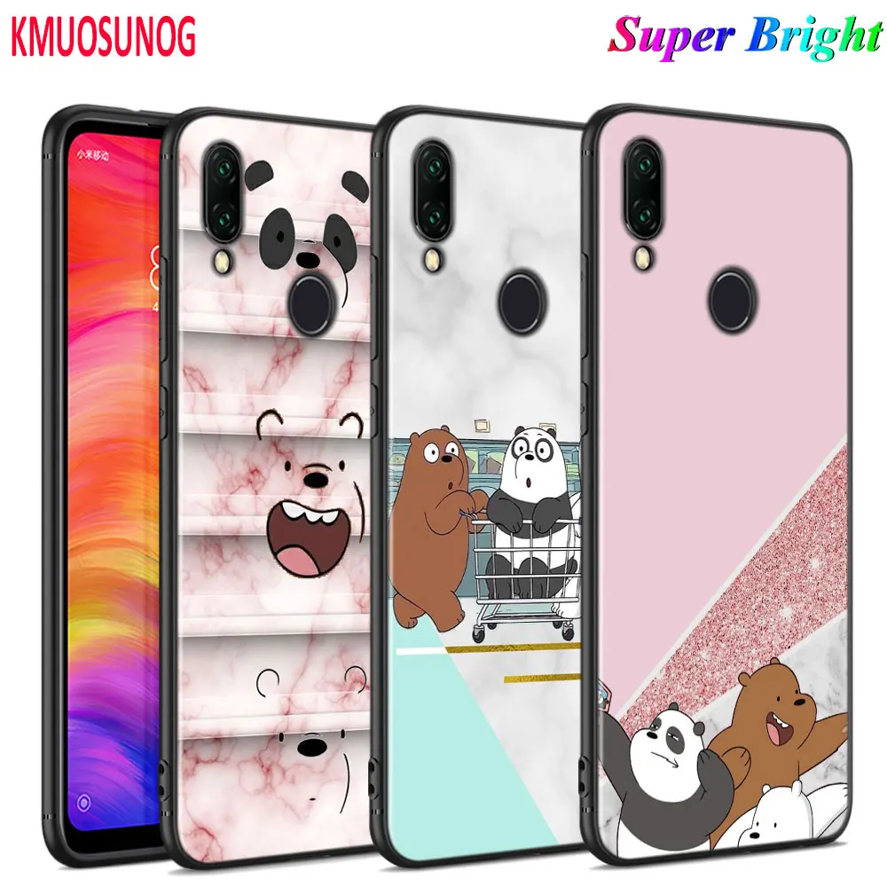 

Black Silicone Cover Marble We Bare Bears Marble for Xiaomi Redmi Note 8 7 6 5 4X 4 K20 Pro 7A 6A 6 S2 5A Plus Phone Case