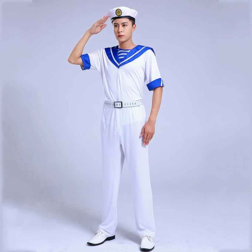 Navy Army Uniform Sailor Clothes Men Suit Shirt Pant Tv Film Performance Stage Wear Military Short Sleeve Summer Costume Military Aliexpress Model is 5'10 tall/177cm and is wearing a us size 26. navy army uniform sailor clothes men suit shirt pant tv film performance stage wear military short sleeve summer costume