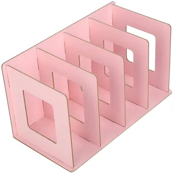 

Book Rack, Wooden DIY Desktop Bookshelf Rack Books DVD Storage azine Holder for Students Kids Adult