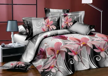

BEST.WENSD Bedding queen size bed set christmas Bed Linen Set Duvet Cover set Bedclothes-Dark colored Roseflowers dekbedovertrek