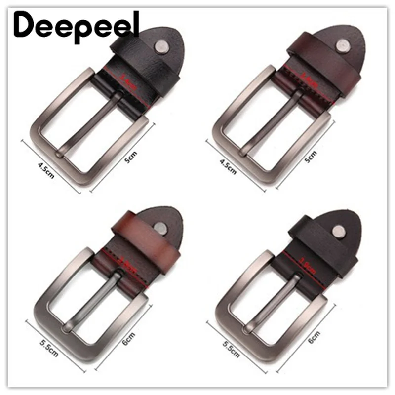 Deepeel 1pc 3.4/3.9cm High grade Alloy Waistband Head DIY Handmade Leather Craft Decoration Pin Buckle head Men's Belt Buckled| |