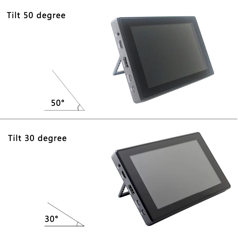 Raspberry Pi 4 Model B/ 3B+/ 3B 7 inch 1024x600 IPS Capacitive Touch Screen with Case Holder OSD Me