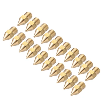 

20Pcs 0.4mm Extruder Nozzle 3D Printer Nozzle MK8 Extruder Nozzle Brass M6 Thread For 1.75mm 3D Printer Mayitr