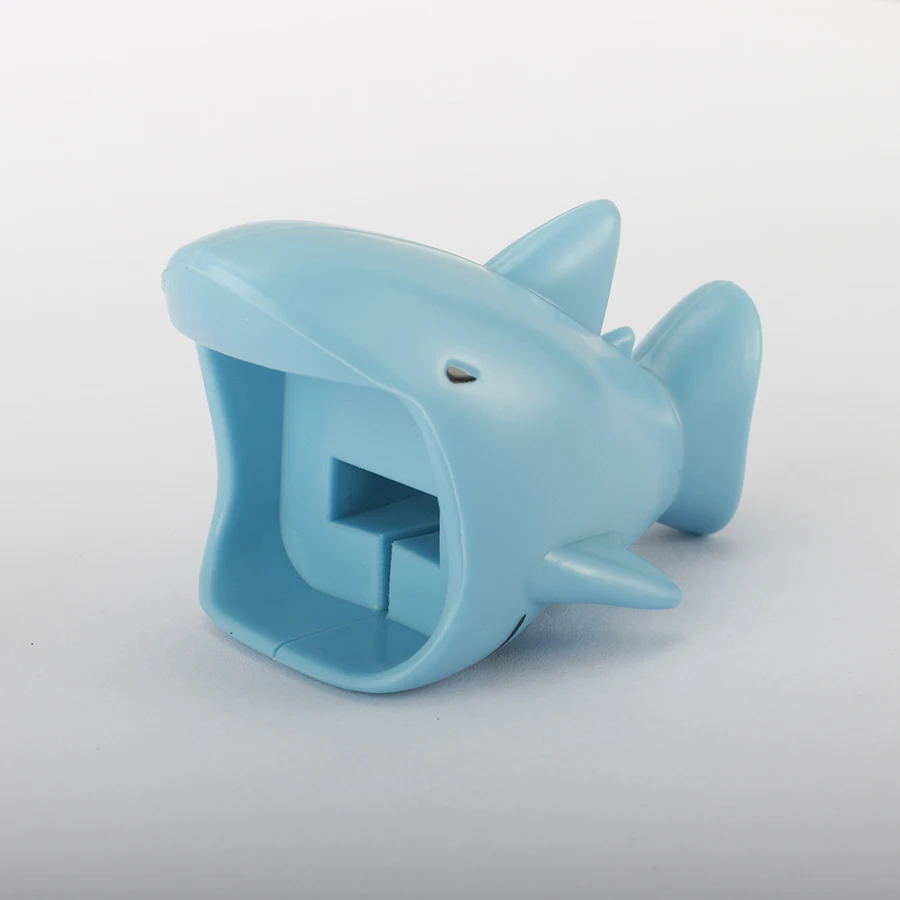 Blue shark QMXD 1 шт. милый кабель для защиты от укусов животных для iphone, зарядный шнур, аксессуар для телефона, держатель, без розничной упаковки - Цвет: Blue shark